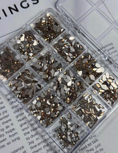 Estuche de cristales de corte minis doradas, 500 piezas