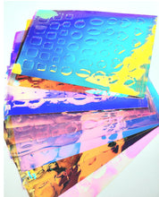 Papel vidrio iridiscente mixto (11 piezas)