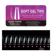 SOFT GEL TIPS SHORT COFFIN