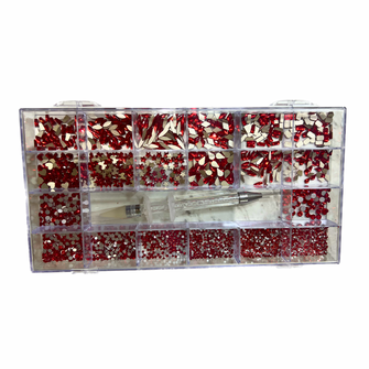 Caja de cristales Rojos