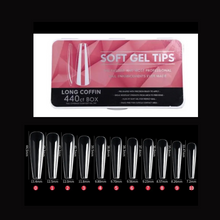 SOFT GEL TIPS LONG COFFIN